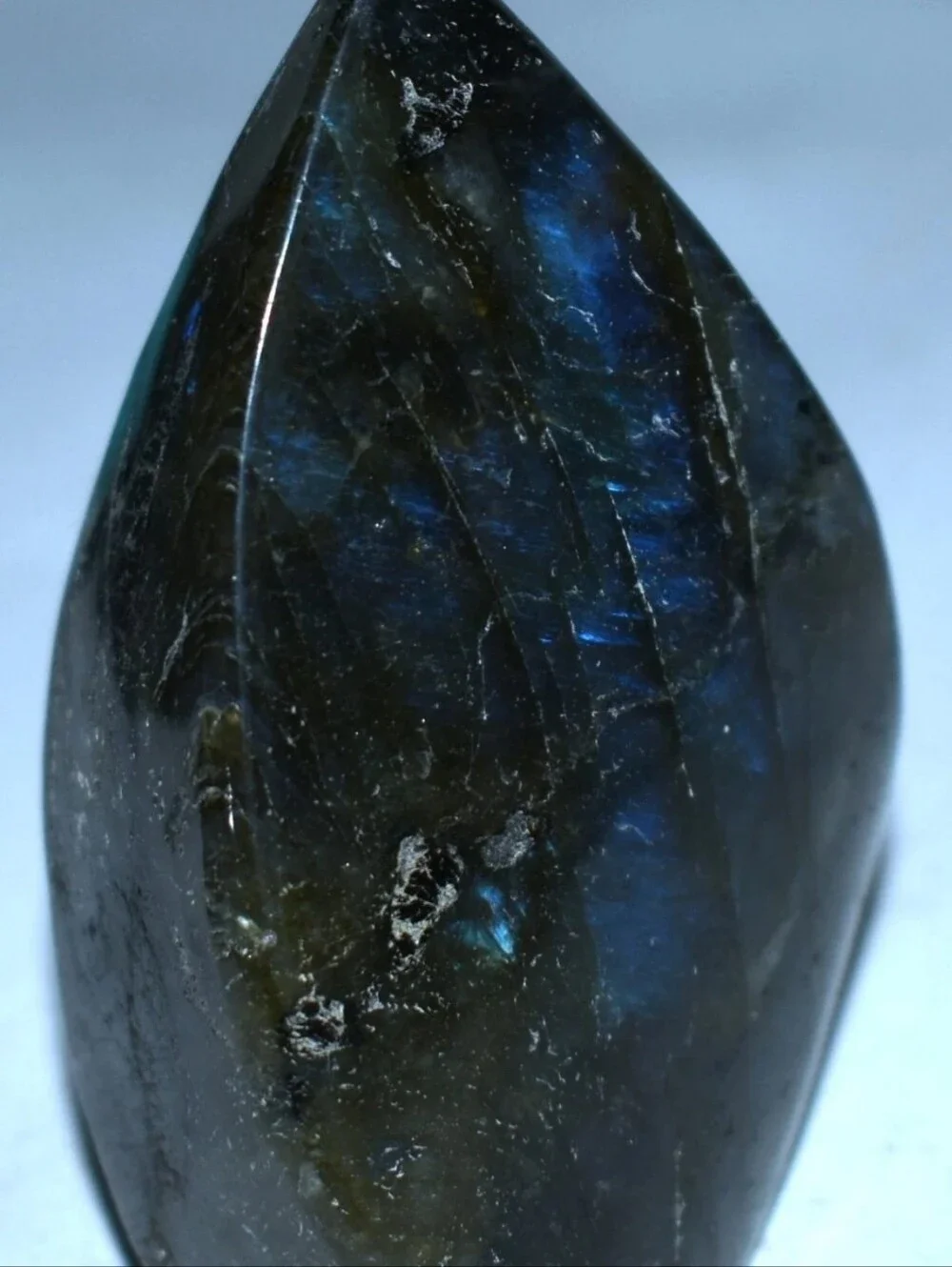 FLASHY Labradorite Freeform Stunning HG Blue Flash Crystal Home Decor Art NEW
